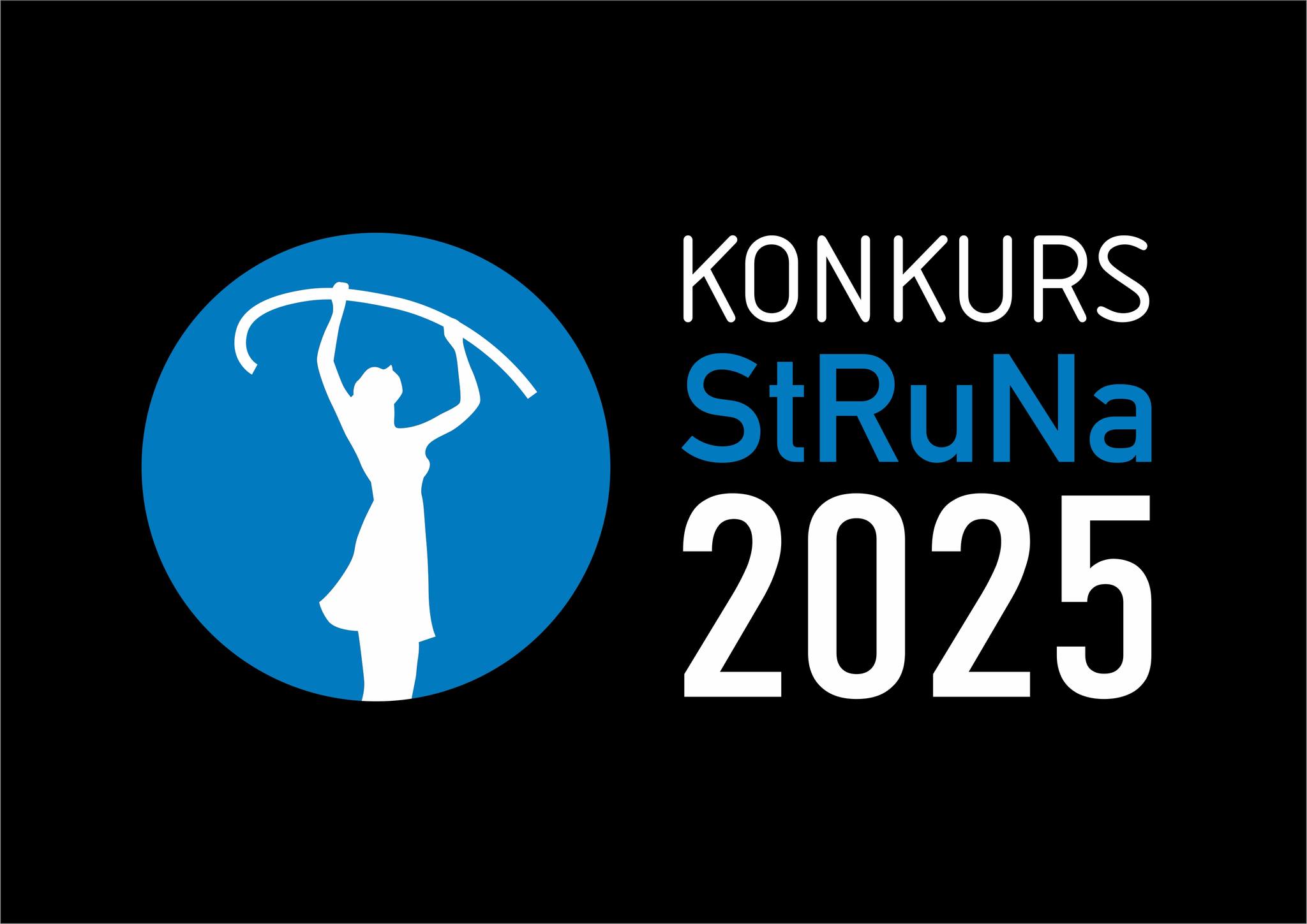 na zdjęciu znajduje się logo konkursu (kobieta trzymająca w uniesionych rękach strunę) i nazwa konkursu